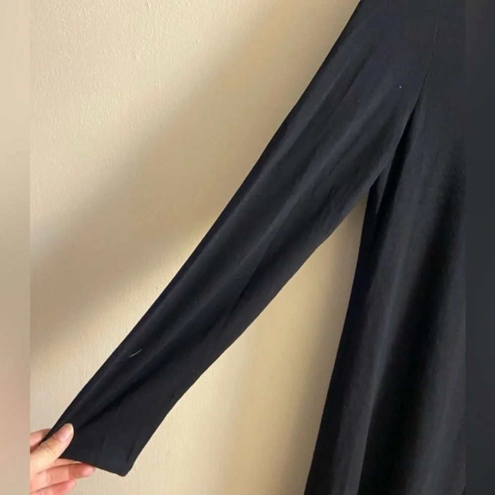 Eileen Fisher Black Long Sleeve Dress midi Small - Picture 8 of 10